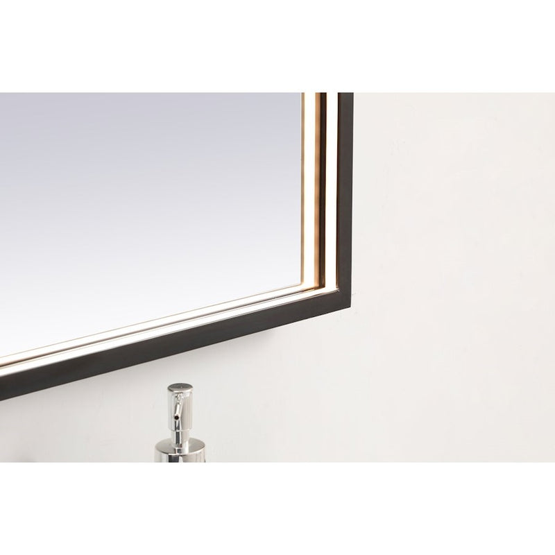 Elegant Decor Pier 20X36" LED Mirror/3000K/4200K/6400K, Black