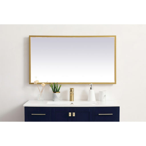 Elegant Decor Pier 20X36" LED Mirror/3000K/4200K/6400K, Brass