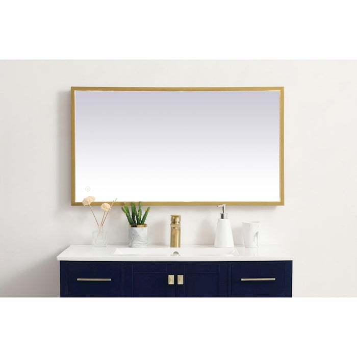Elegant Decor Pier 20X36" LED Mirror/3000K/4200K/6400K, Brass