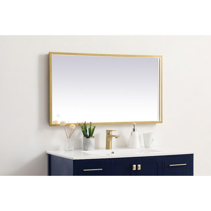 Elegant Decor Pier 20X36" LED Mirror/3000K/4200K/6400K, Brass