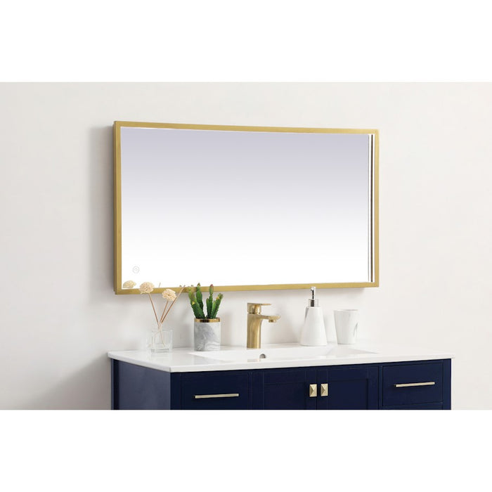 Elegant Decor Pier 20X36" LED Mirror/3000K/4200K/6400K, Brass