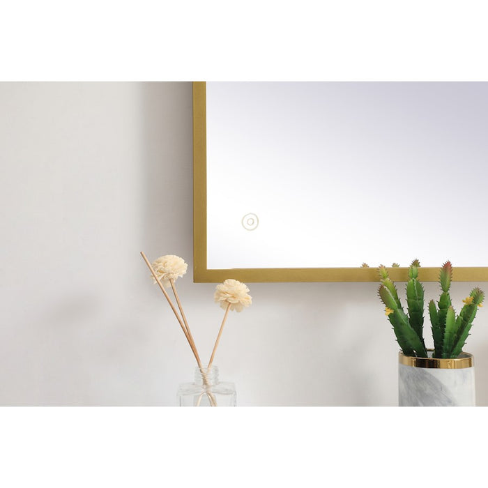 Elegant Decor Pier 20X36" LED Mirror/3000K/4200K/6400K, Brass
