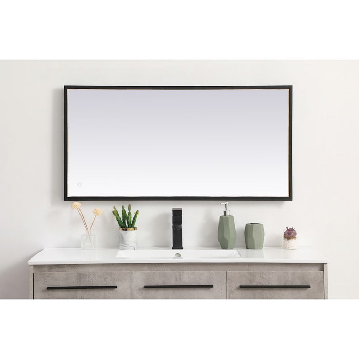 Elegant Decor Pier 20X40" LED Mirror/3000K/4200K/6400K, Black