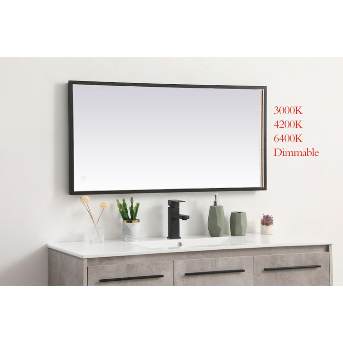 Elegant Decor Pier 20X40" LED Mirror/3000K/4200K/6400K, Black