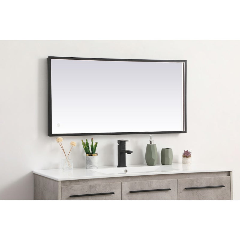 Elegant Decor Pier 20X40" LED Mirror/3000K/4200K/6400K, Black
