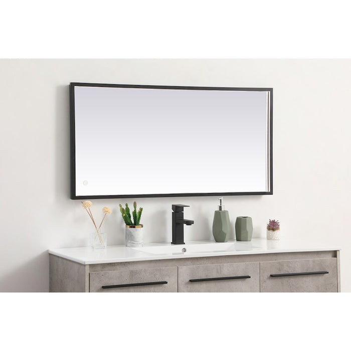 Elegant Decor Pier 20X40" LED Mirror/3000K/4200K/6400K, Black