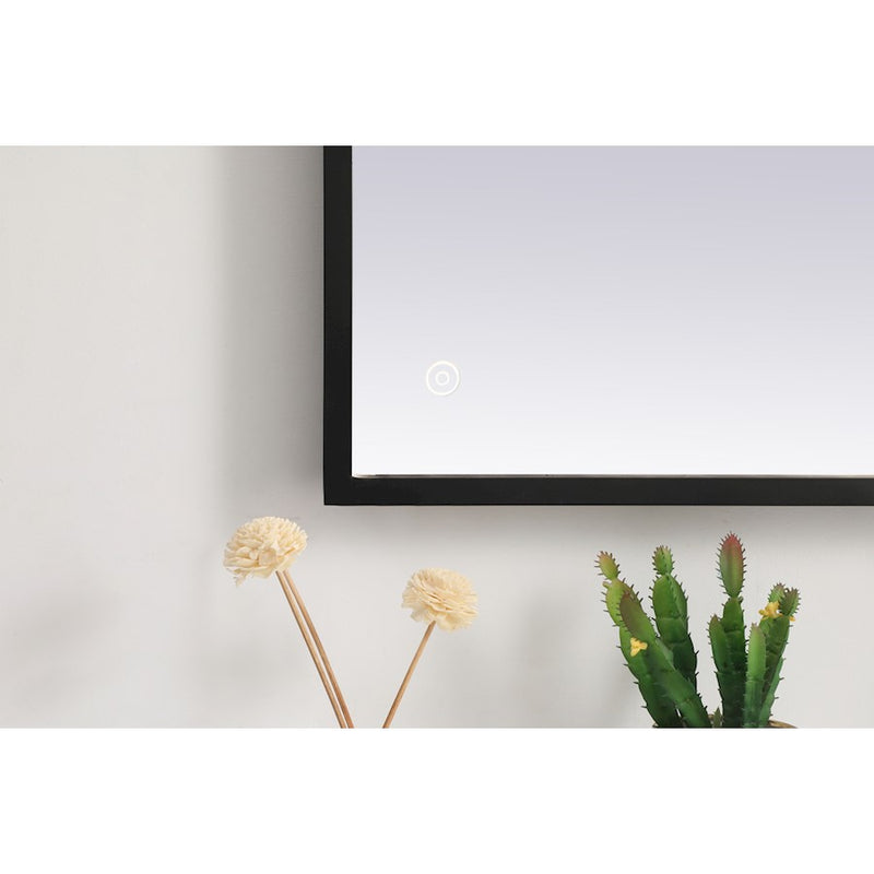 Elegant Decor Pier 20X40" LED Mirror/3000K/4200K/6400K, Black