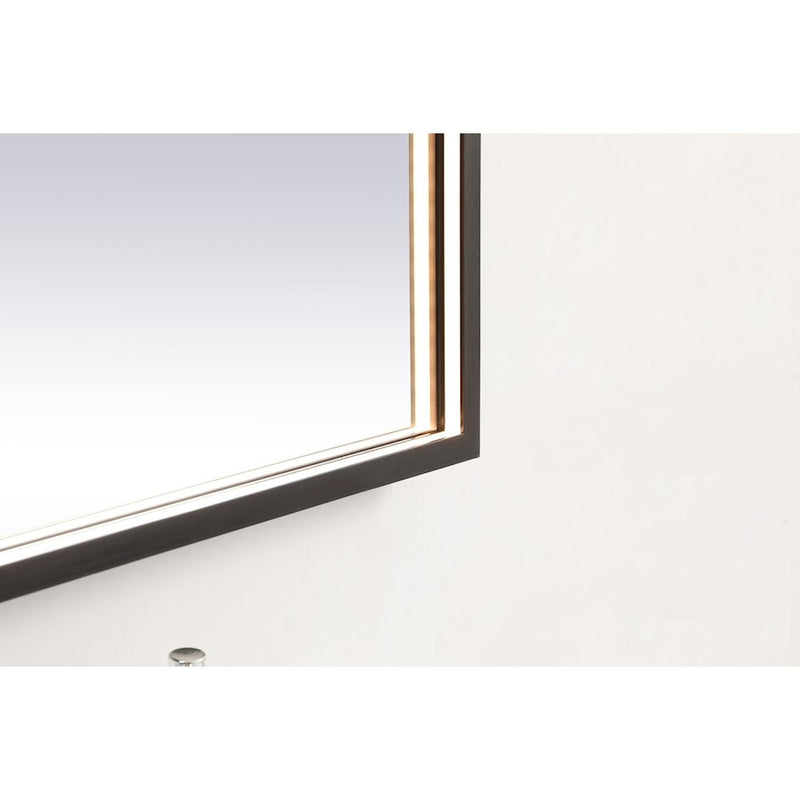 Elegant Decor Pier 20X40" LED Mirror/3000K/4200K/6400K, Black