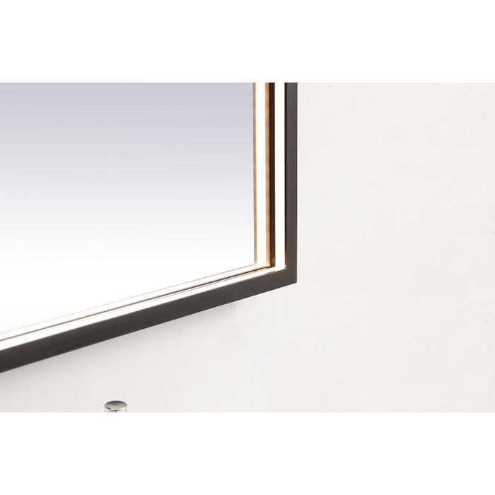 Elegant Decor Pier 20X40" LED Mirror/3000K/4200K/6400K, Black