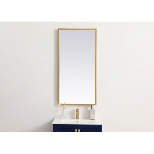 Elegant Decor Pier 20X40" LED Mirror/3000K/4200K/6400K, Brass