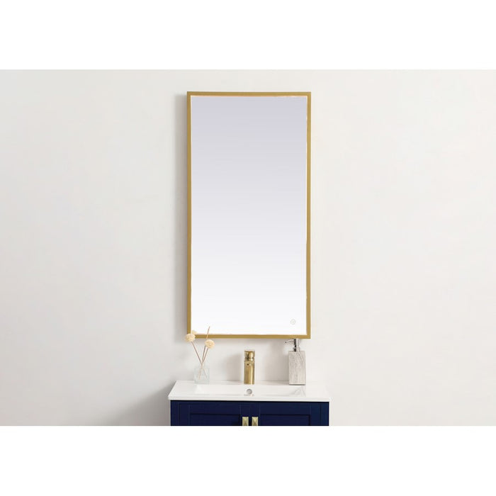 Elegant Decor Pier 20X40" LED Mirror/3000K/4200K/6400K, Brass