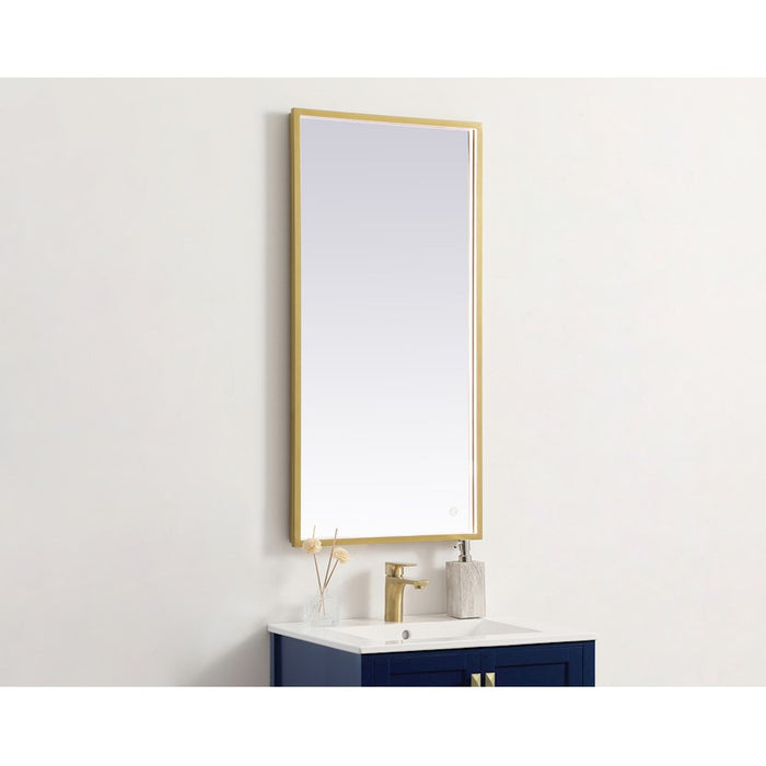 Elegant Decor Pier 20X40" LED Mirror/3000K/4200K/6400K, Brass