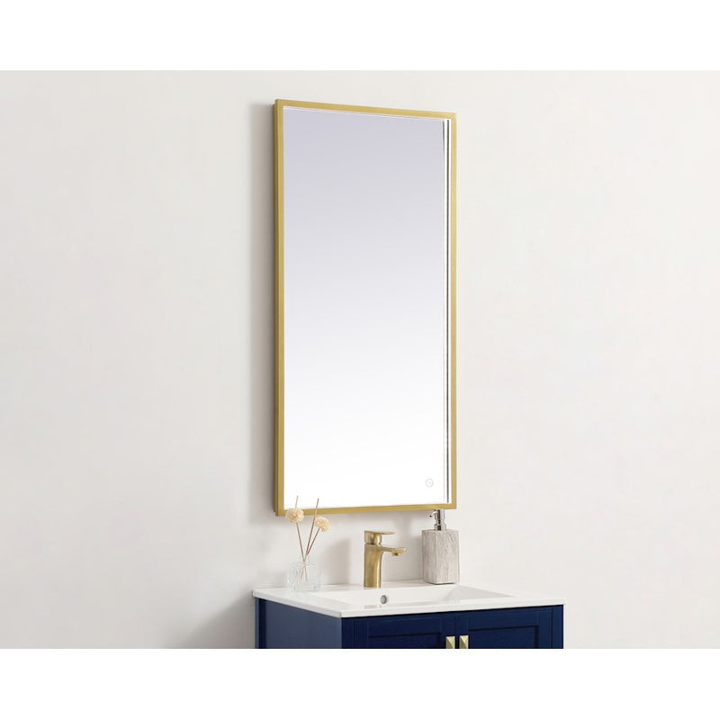 Elegant Decor Pier 20X40" LED Mirror/3000K/4200K/6400K, Brass