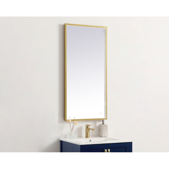 Elegant Decor Pier 20X40" LED Mirror/3000K/4200K/6400K, Brass