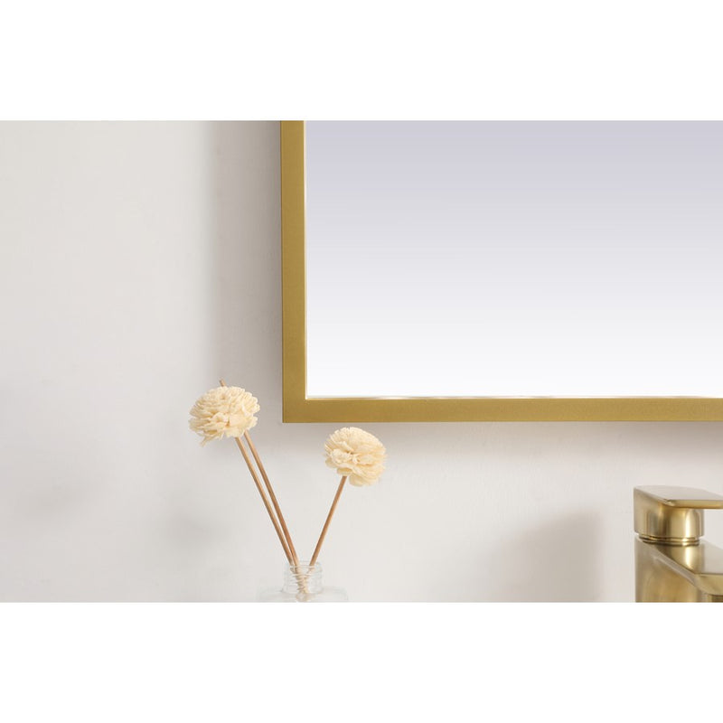 Elegant Decor Pier 20X40" LED Mirror/3000K/4200K/6400K, Brass