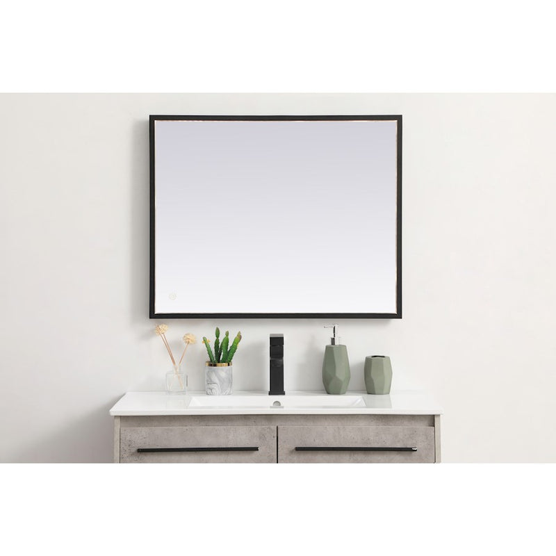 Elegant Decor Pier 24X30" LED Mirror/3000K/4200K/6400K, Black