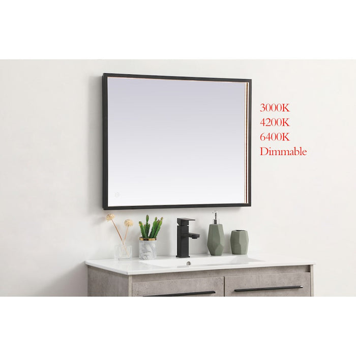 Elegant Decor Pier 24X30" LED Mirror/3000K/4200K/6400K, Black