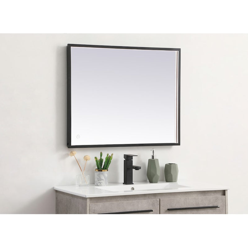 Elegant Decor Pier 24X30" LED Mirror/3000K/4200K/6400K, Black