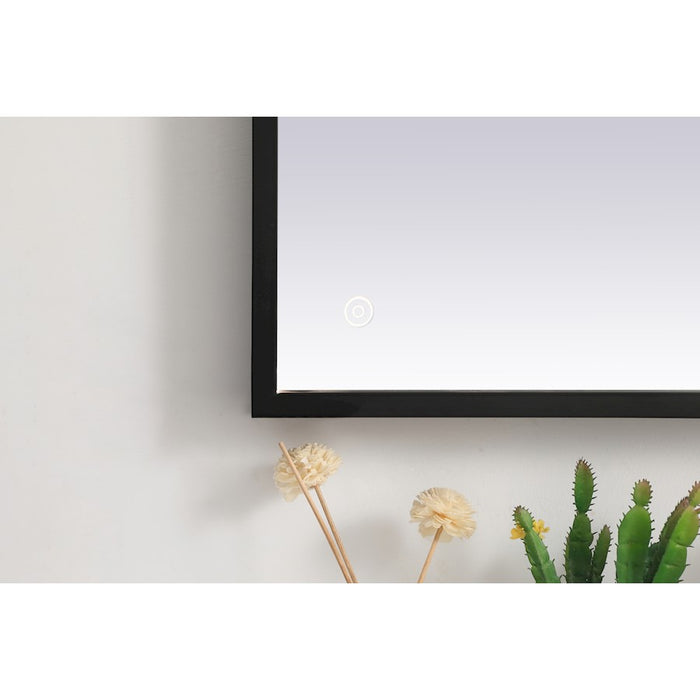 Elegant Decor Pier 24X30" LED Mirror/3000K/4200K/6400K, Black