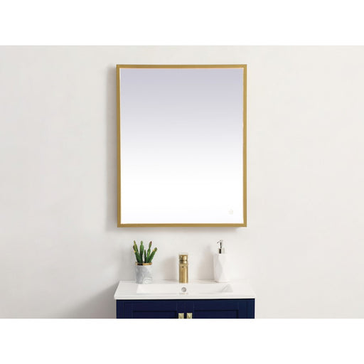 Elegant Decor Pier 24X30" LED Mirror/3000K/4200K/6400K, Brass