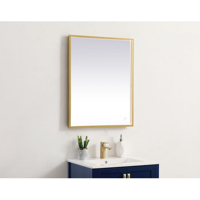 Elegant Decor Pier 24X30" LED Mirror/3000K/4200K/6400K, Brass
