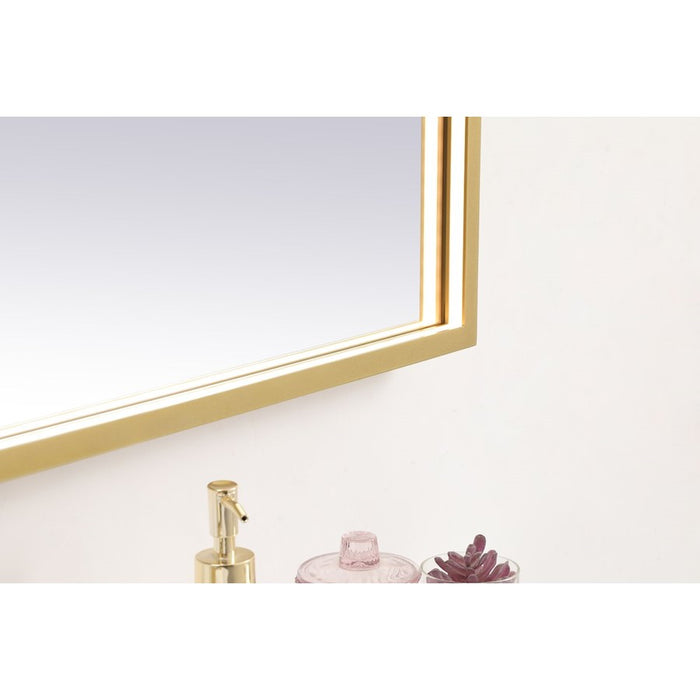 Elegant Decor Pier 24X30" LED Mirror/3000K/4200K/6400K, Brass