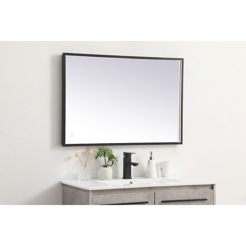 Elegant Decor Pier 24X36" LED Mirror/3000K/4200K/6400K, Black