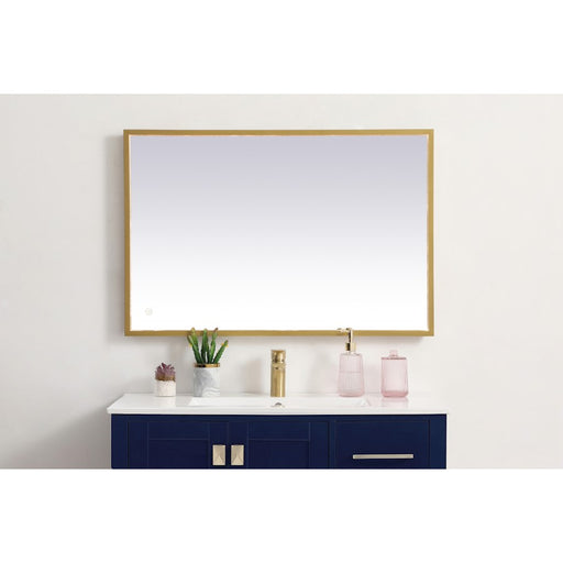 Elegant Decor Pier 24X36" LED Mirror/3000K/4200K/6400K, Brass