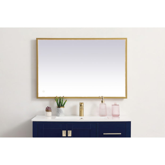 Elegant Decor Pier 24X36" LED Mirror/3000K/4200K/6400K, Brass