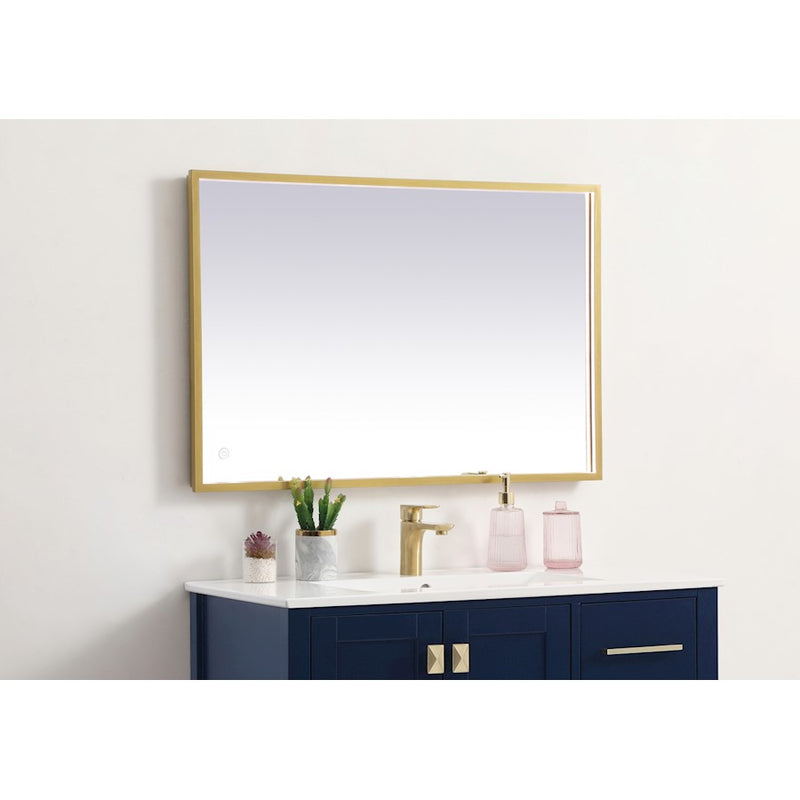 Elegant Decor Pier 24X36" LED Mirror/3000K/4200K/6400K, Brass