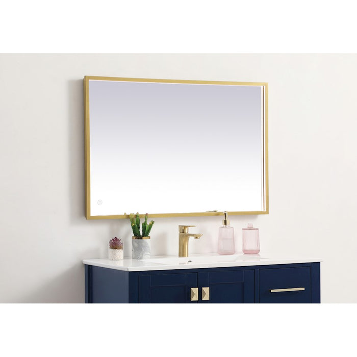 Elegant Decor Pier 24X36" LED Mirror/3000K/4200K/6400K, Brass