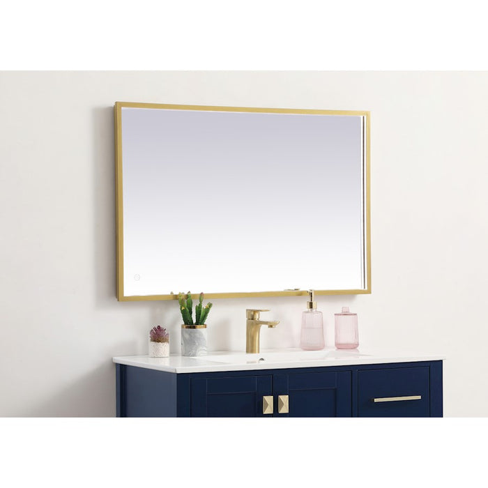 Elegant Decor Pier 24X36" LED Mirror/3000K/4200K/6400K, Brass