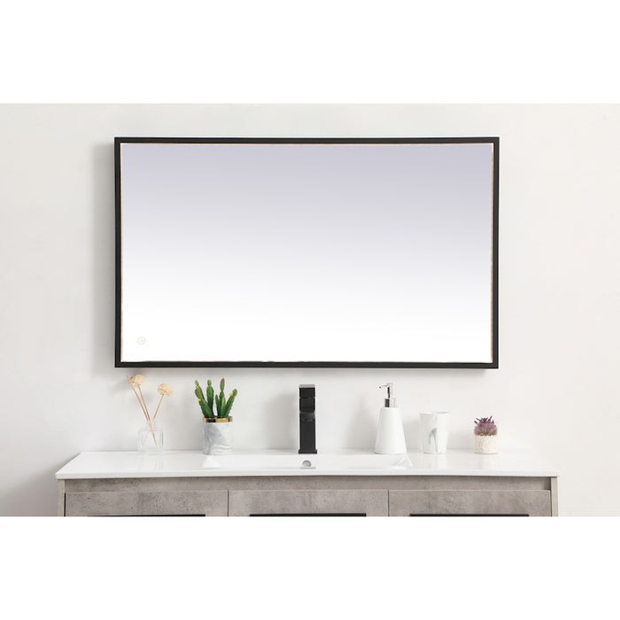 Elegant Decor Pier 24X40" LED Mirror/3000K/4200K/6400K, Black