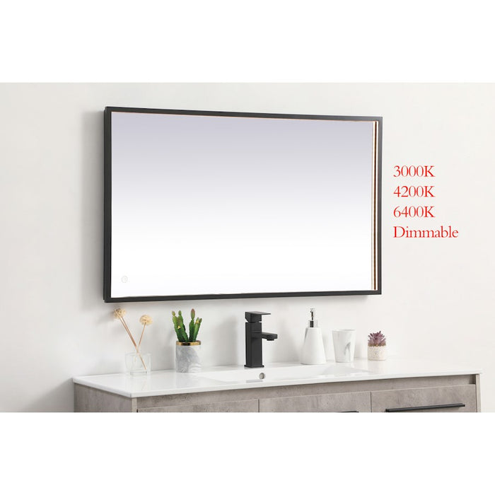 Elegant Decor Pier 24X40" LED Mirror/3000K/4200K/6400K, Black