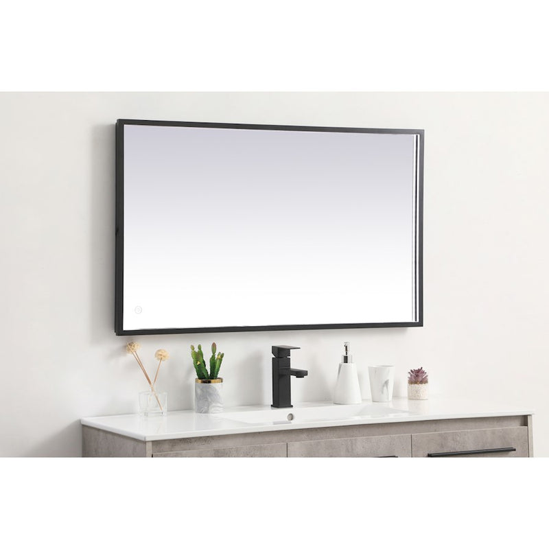 Elegant Decor Pier 24X40" LED Mirror/3000K/4200K/6400K, Black