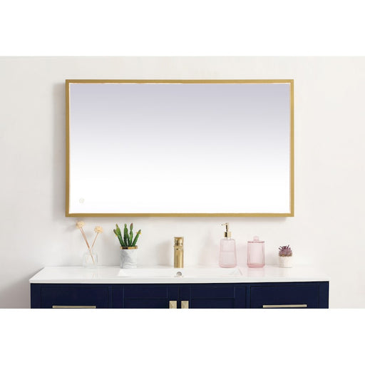 Elegant Decor Pier 24X40" LED Mirror/3000K/4200K/6400K, Brass