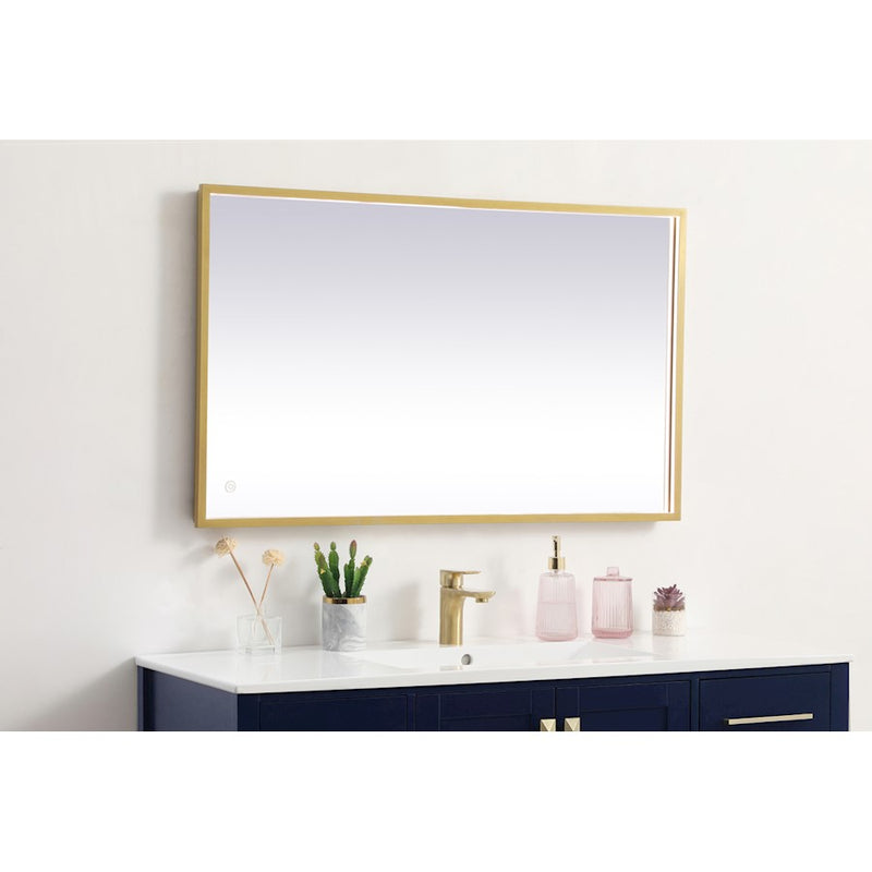 Elegant Decor Pier 24X40" LED Mirror/3000K/4200K/6400K, Brass