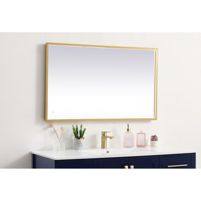 Elegant Decor Pier 24X40" LED Mirror/3000K/4200K/6400K, Brass