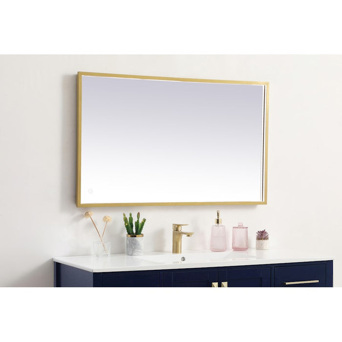 Elegant Decor Pier 24X40" LED Mirror/3000K/4200K/6400K, Brass