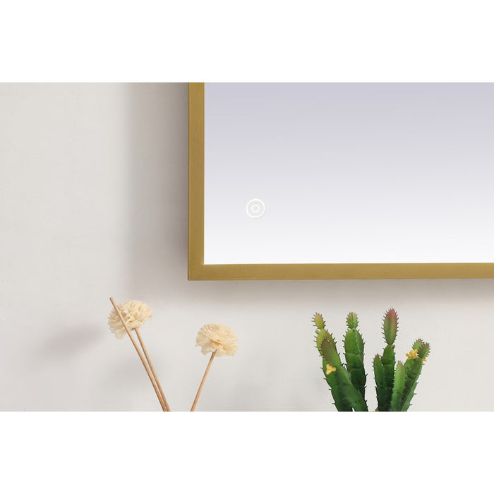 Elegant Decor Pier 24X40" LED Mirror/3000K/4200K/6400K, Brass
