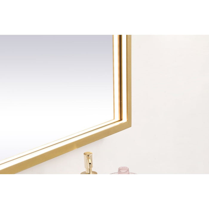 Elegant Decor Pier 24X40" LED Mirror/3000K/4200K/6400K, Brass