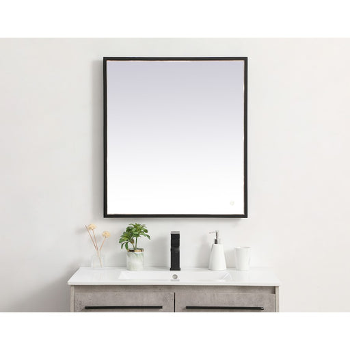 Elegant Decor Pier 27X30" LED Mirror/3000K/4200K/6400K, Black