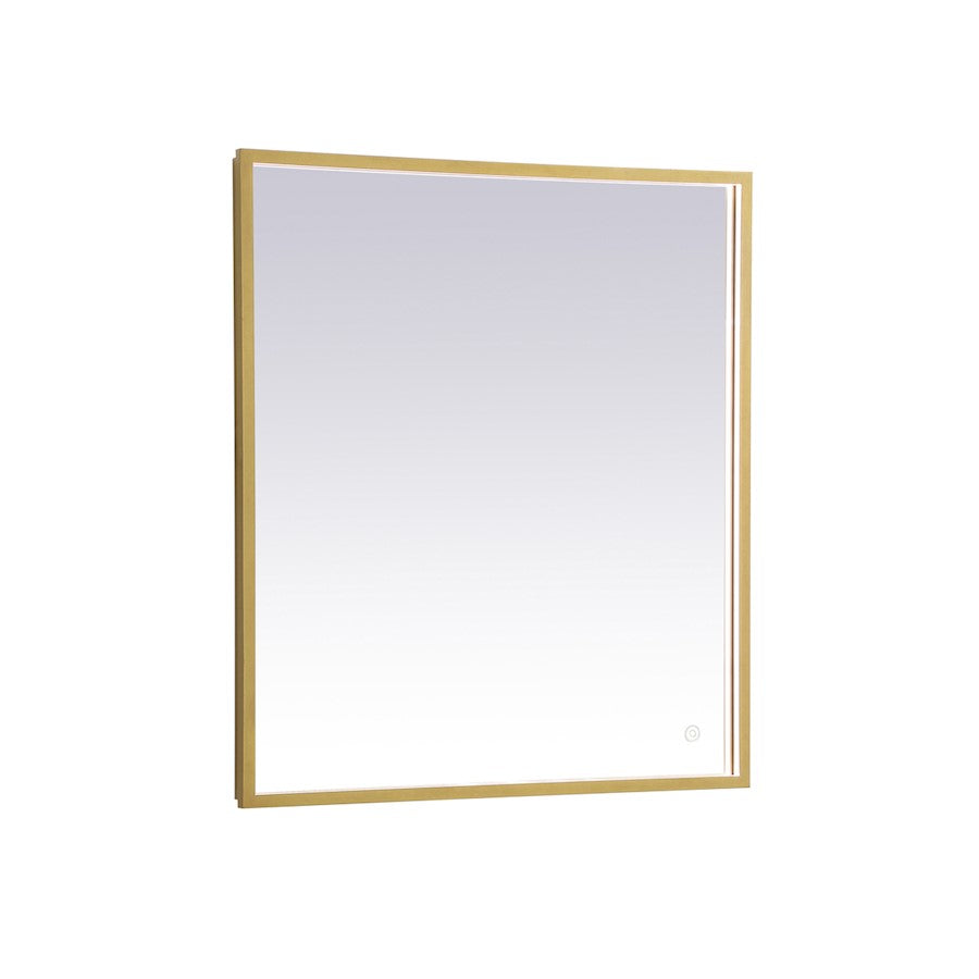 Elegant Decor Pier 27X30" LED Mirror/3000K/4200K/6400K, Brass
