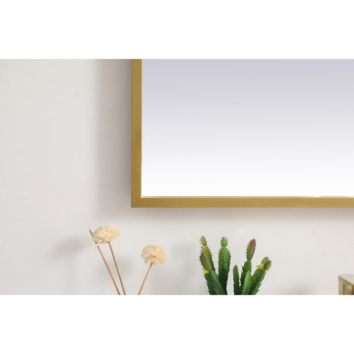 Elegant Decor Pier 27X30" LED Mirror/3000K/4200K/6400K, Brass