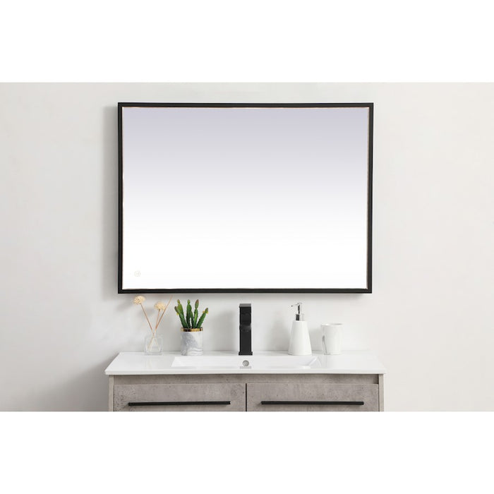 Elegant Decor Pier 27X36" LED Mirror/3000K/4200K/6400K, Black
