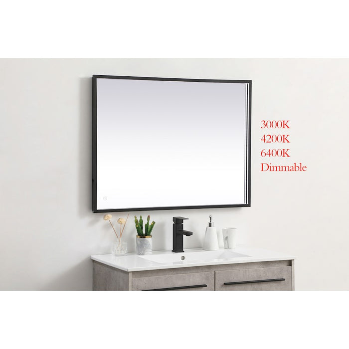 Elegant Decor Pier 27X36" LED Mirror/3000K/4200K/6400K, Black