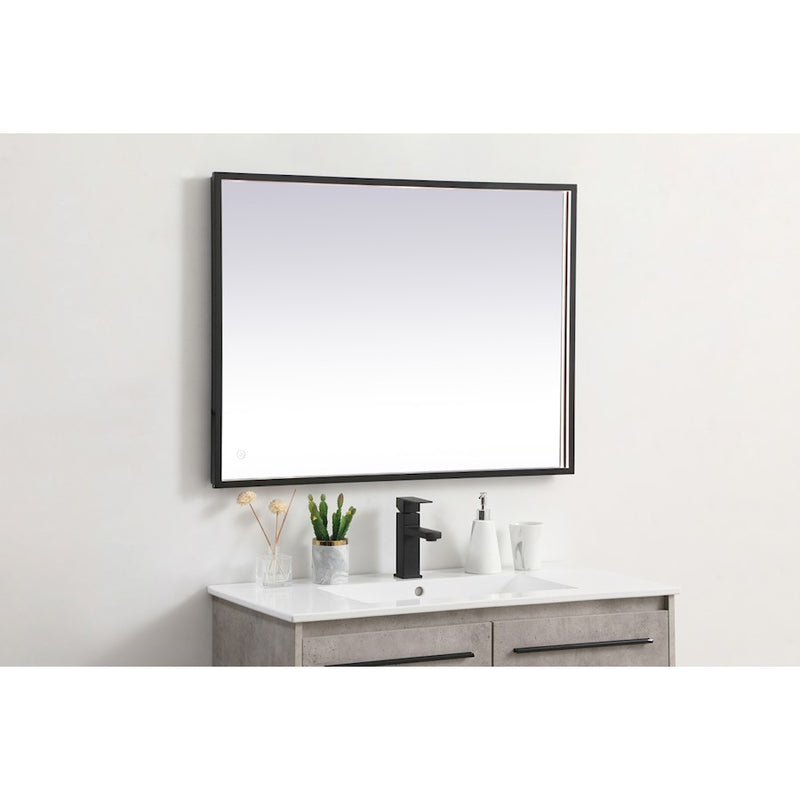 Elegant Decor Pier 27X36" LED Mirror/3000K/4200K/6400K, Black