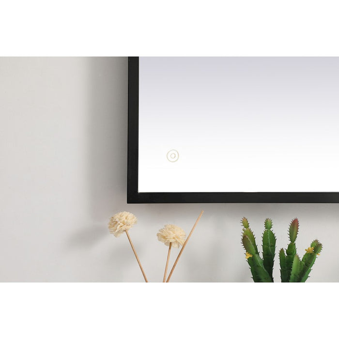 Elegant Decor Pier 27X36" LED Mirror/3000K/4200K/6400K, Black