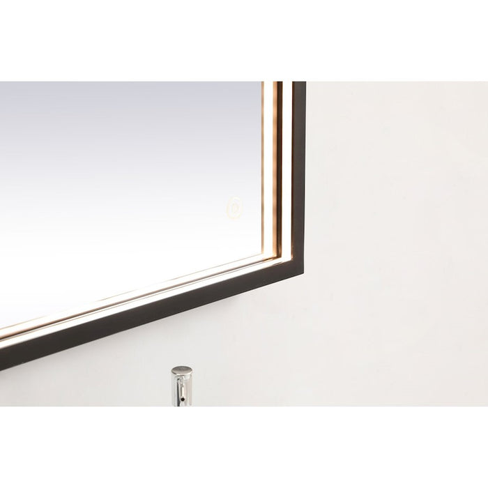 Elegant Decor Pier 27X36" LED Mirror/3000K/4200K/6400K, Black