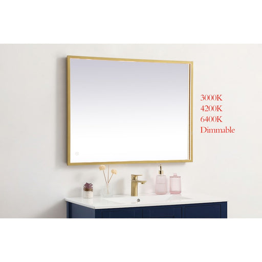 Elegant Decor Pier 27X36" LED Mirror/3000K/4200K/6400K, Brass